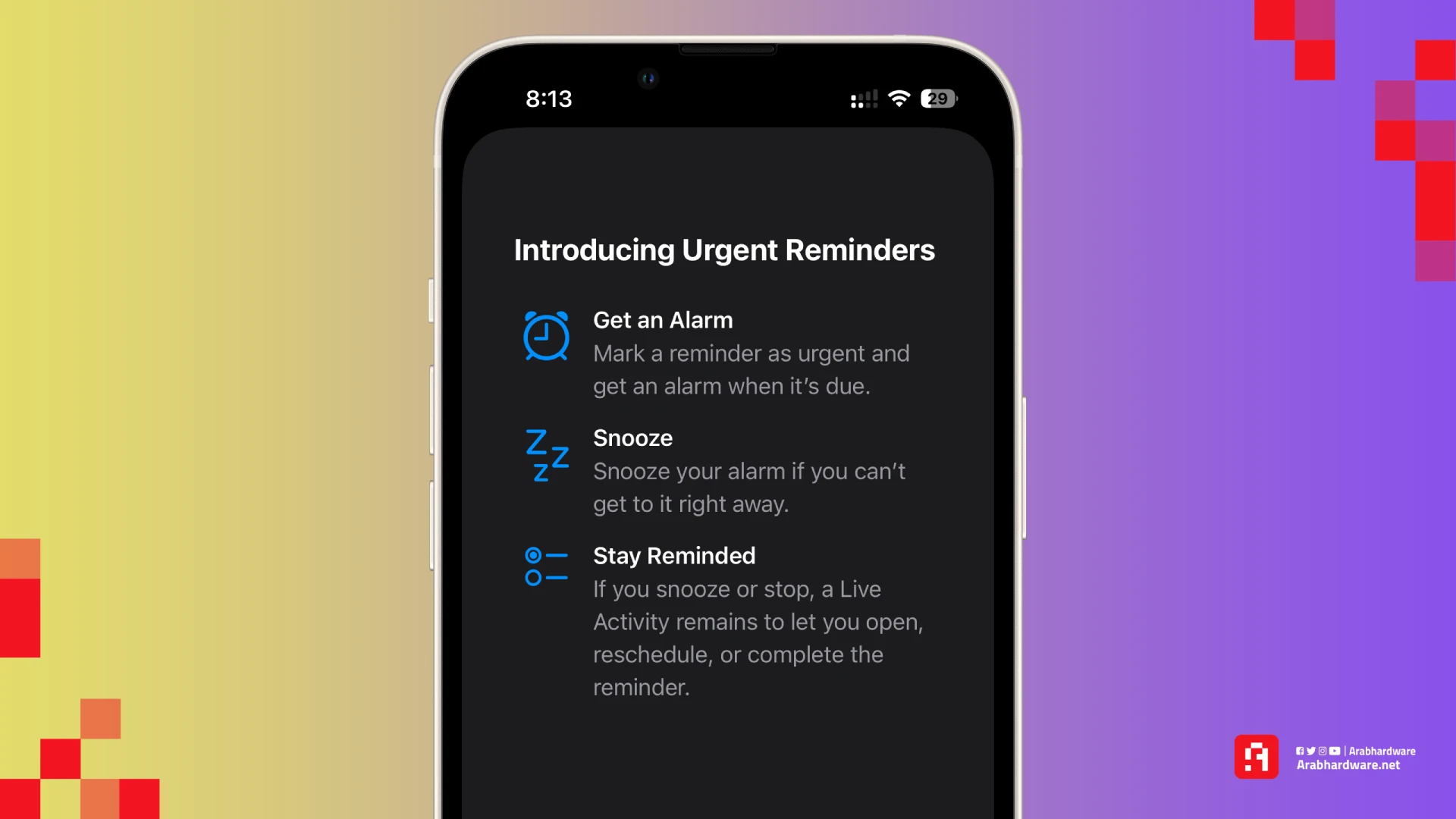 ios 26.2 beta 2 reminders app, image: arabhardware