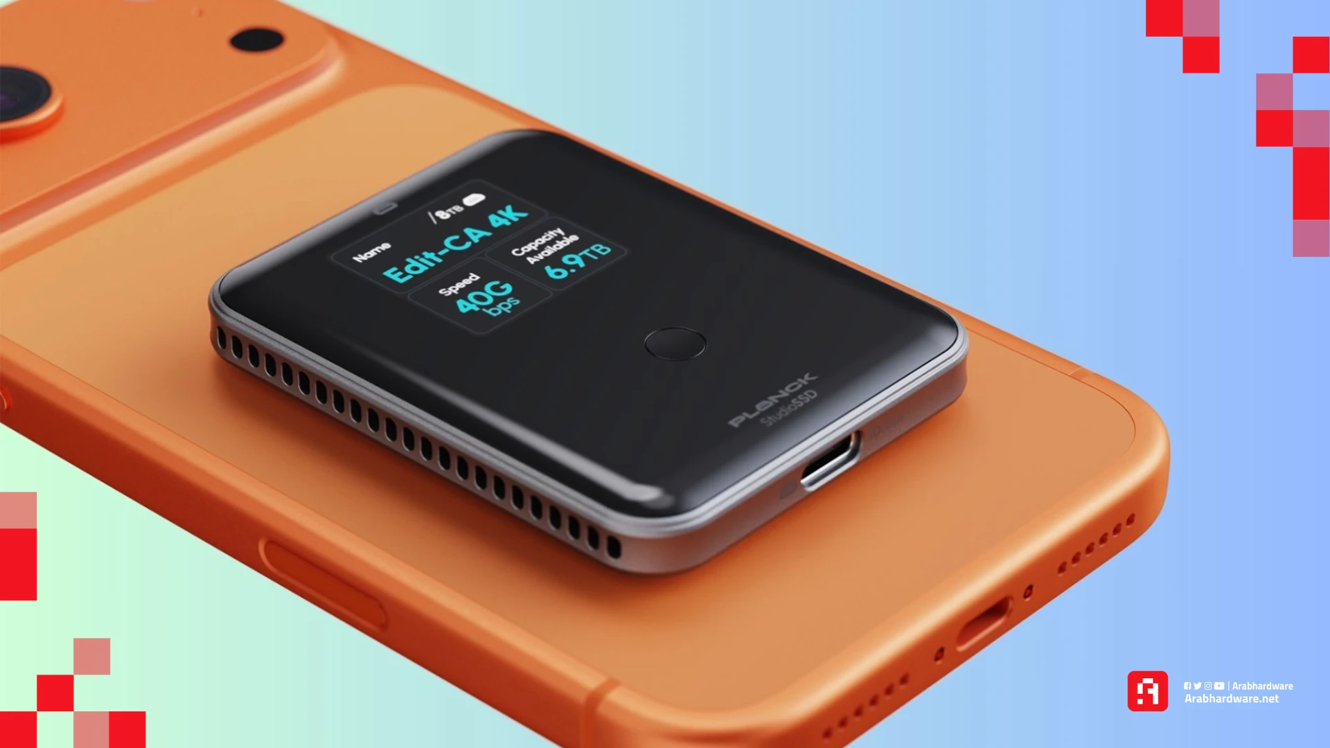 قرص تخزين ذكي يلتصق بالهاتف بسعة تصل إلى 8 تيرابايت