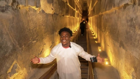 اليوتيوبر سبيد يدخل قلب هرم خوفو: بث مباشر بكاميرات وتقنيات خرافية!