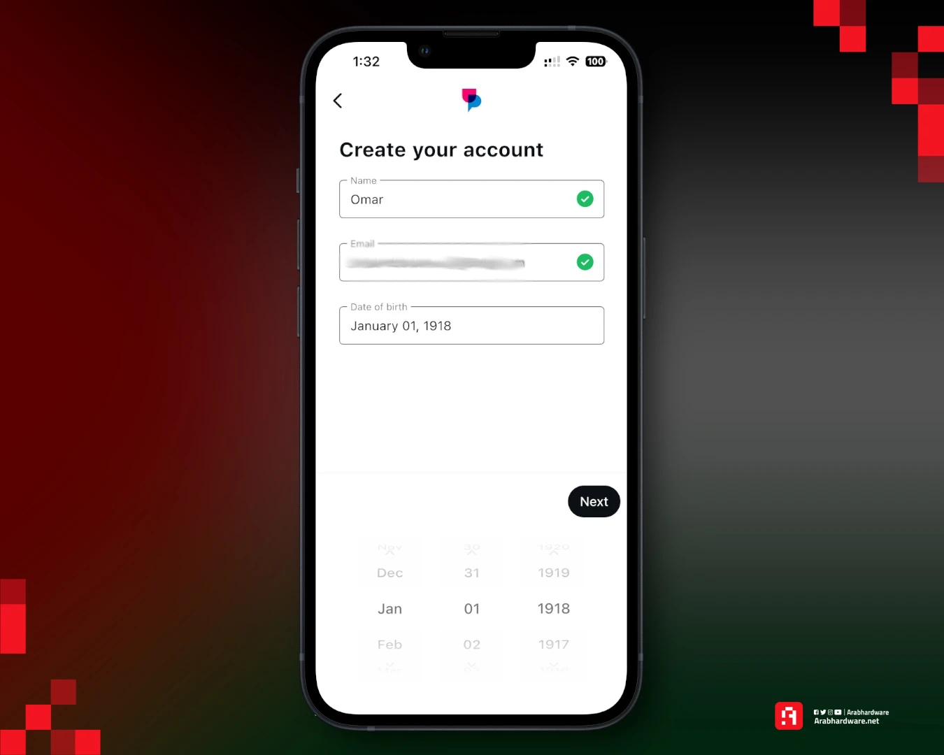 واجهة إنشاء حساب جديد في UpScrolled . المصدر: عرب هاردوير
