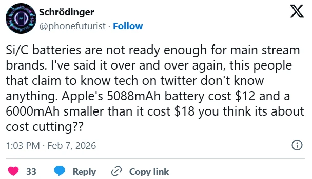 iPhone 17 Pro Max Battery