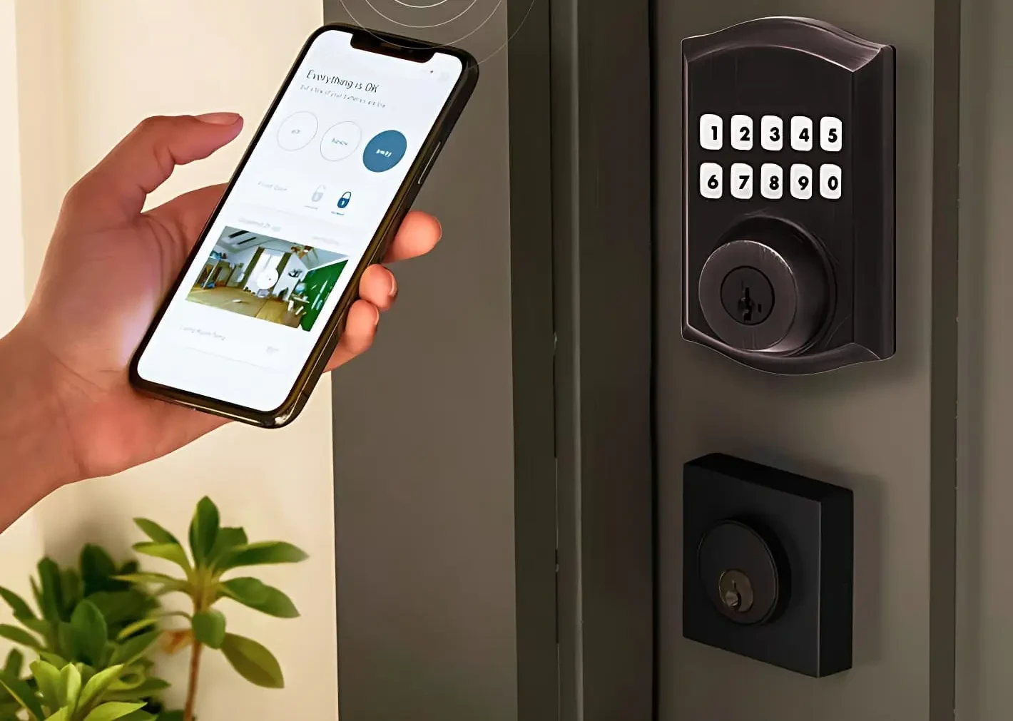 أقفال الأبواب الذكية - المصدر: brinks home