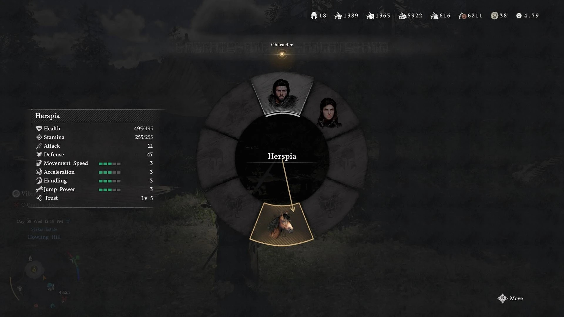 الحصان في لعبة Crimson Desert