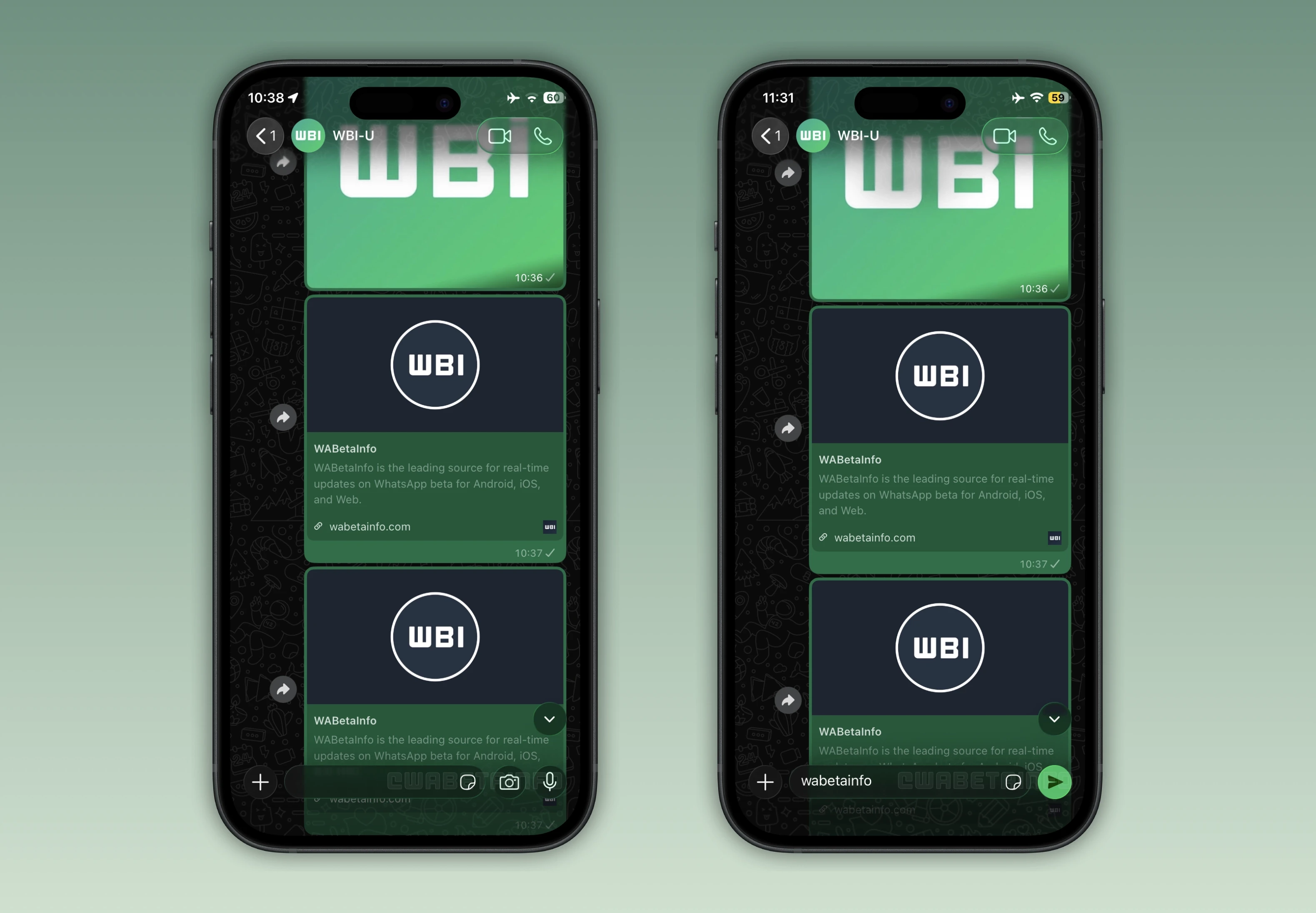 تحديث واتساب المرتقب يقدم واجهة مستوحاة من الزجاج السائل لدى آبل - المصدر: wabetainfo