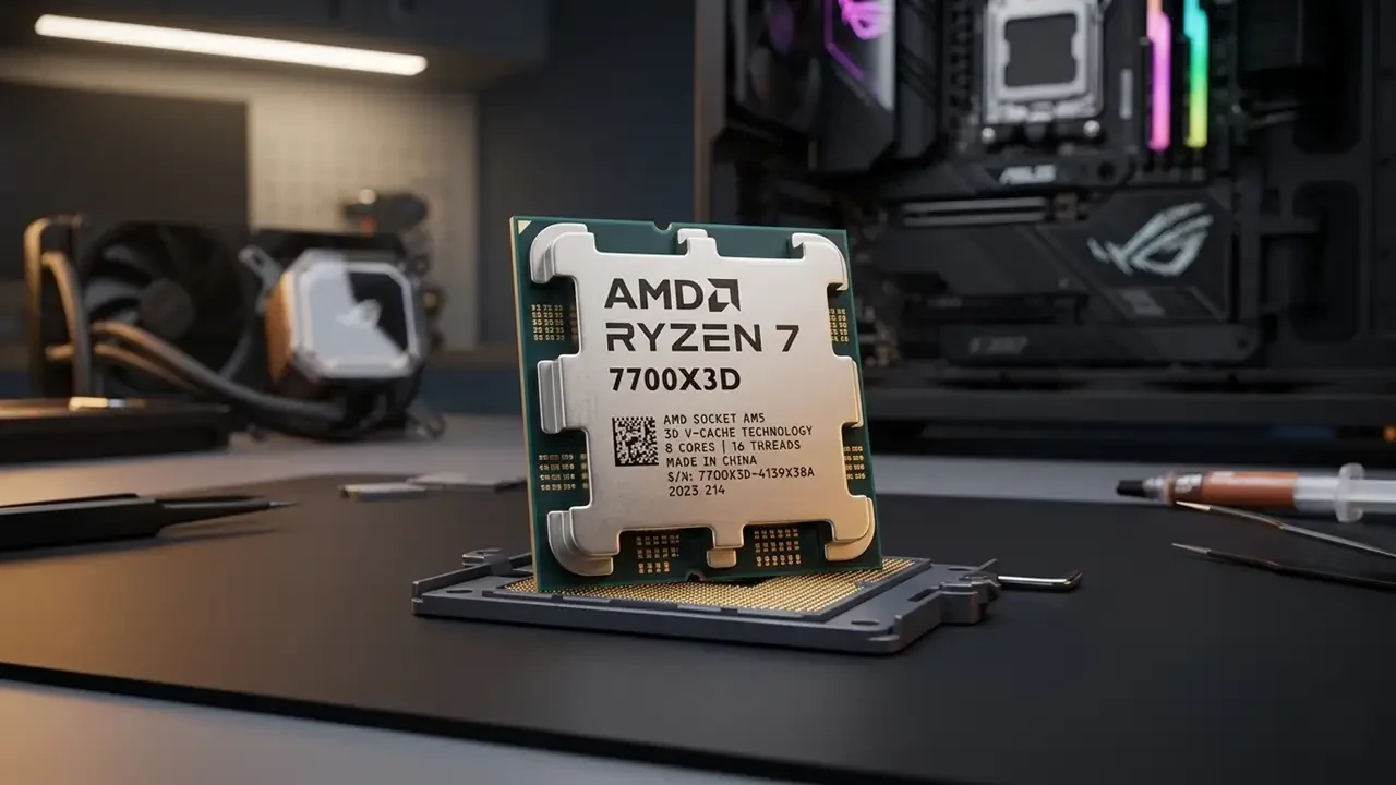 AMD تستعد لإطلاق معالج Ryzen 7 7700X3D