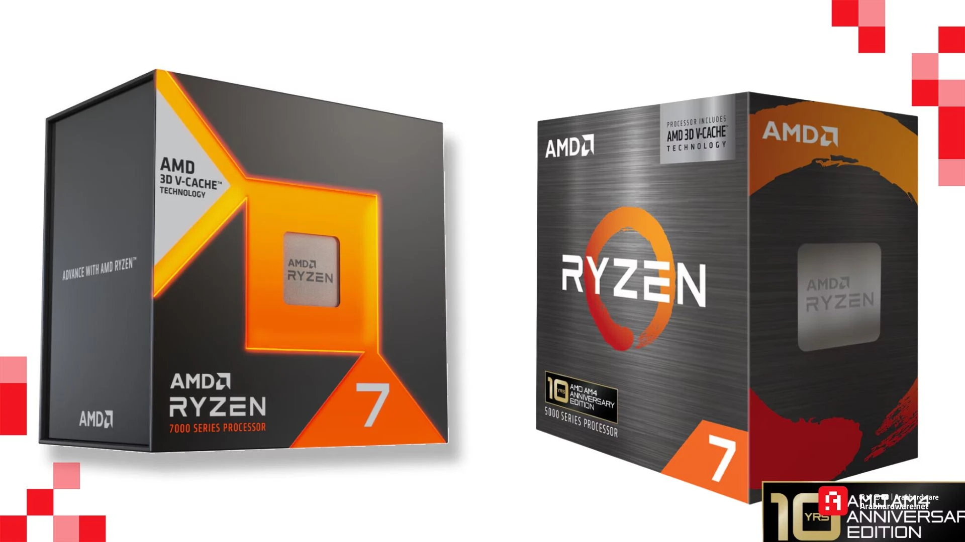 AMD تعيد Ryzen 7 5800X3D بإصدار خاص وتكشف عن Ryzen 7 7700X3D