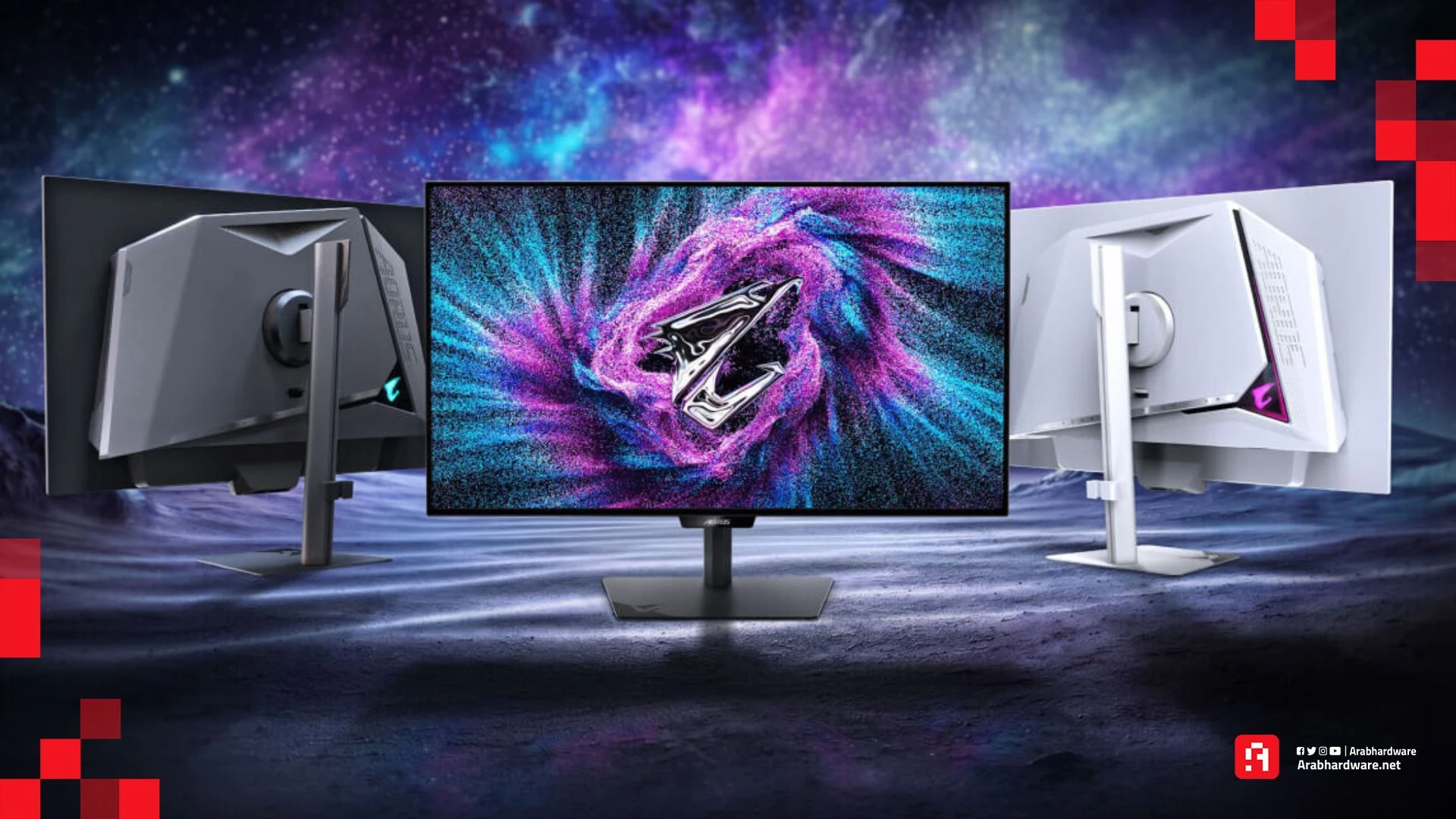 Gigabyte تطلق شاشات AORUS ELITE للألعاب بتقنيات OLED و Mini LED