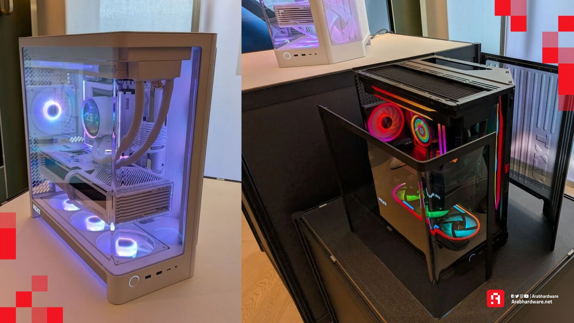 NZXT تكشف عن صندوق H6 بتصميم زجاجي منحني وهيكل ثنائي الحجرات