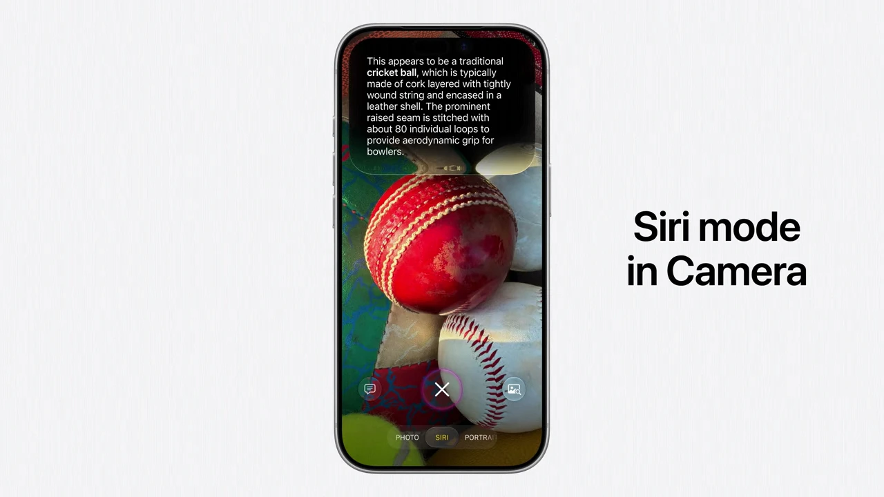 siri mode in camera. image: apple
