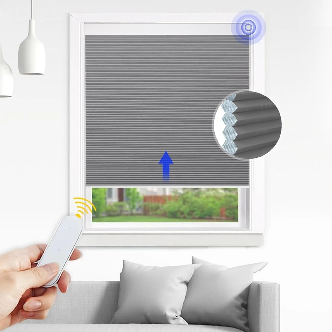 الستائر الخلوية (Smart Honeycomb Blinds) - المصدر: amazon