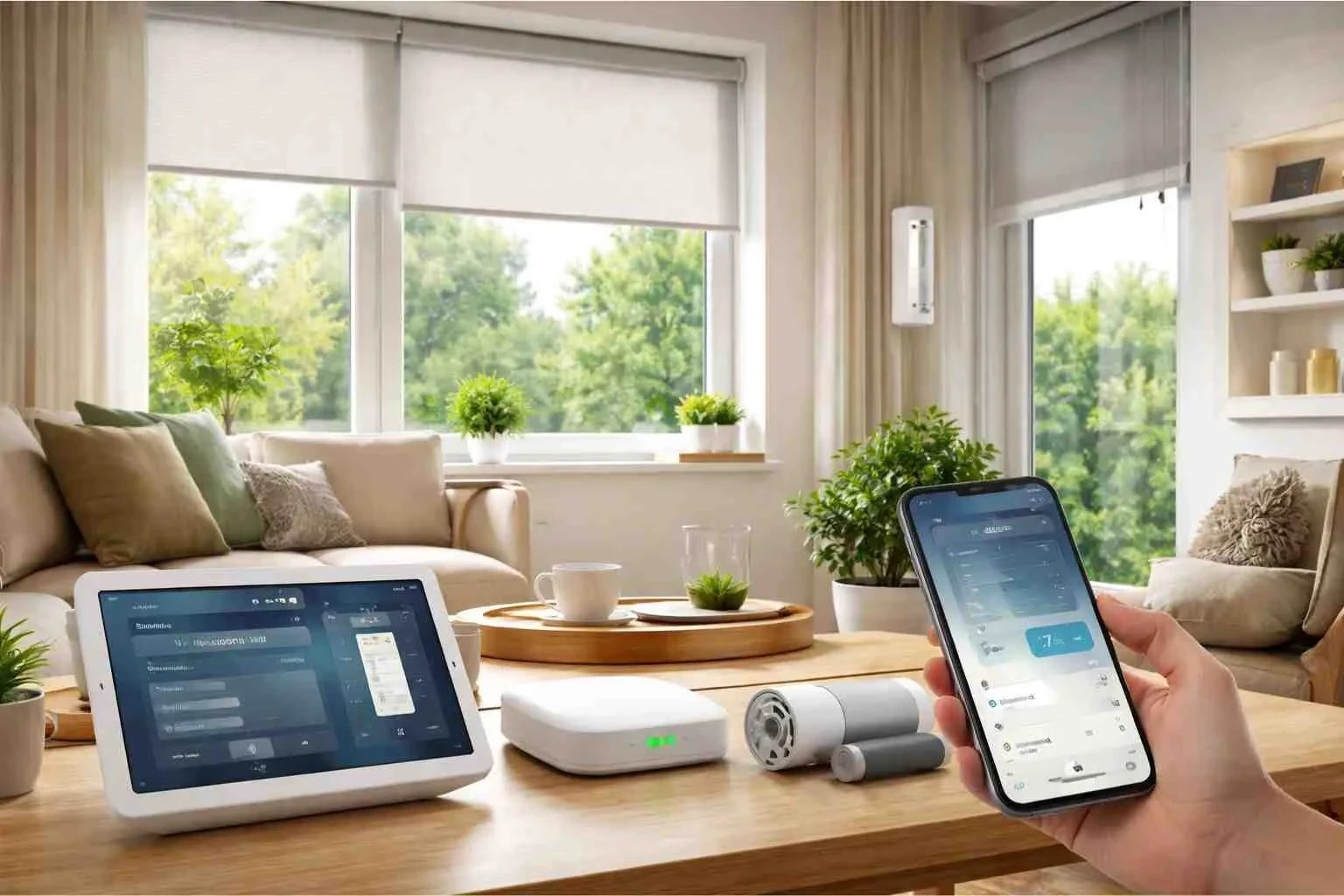 التحكم في أجهزة المنزل الذكي - المصدر: smartblindsforrenters