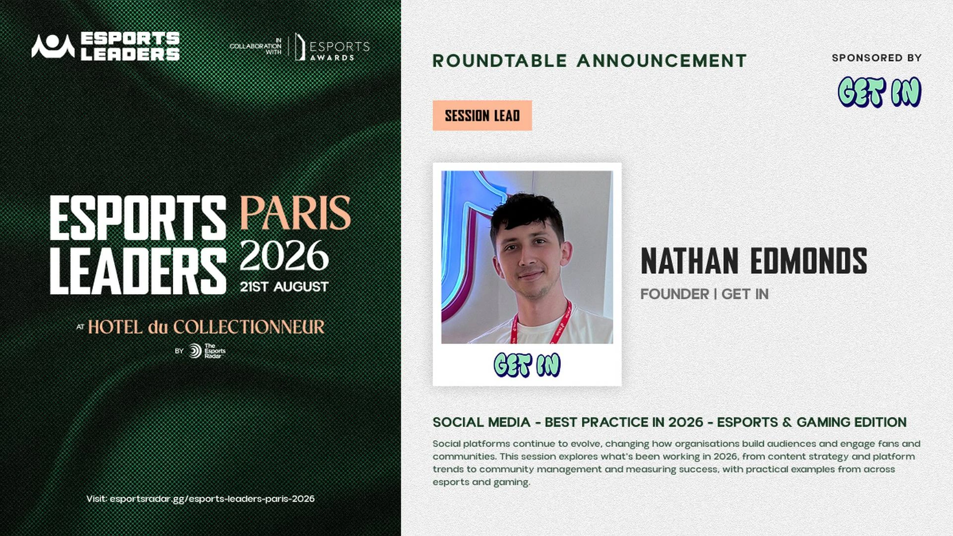 فعالية Esports Leaders Paris فعالية Esports Leaders Paris