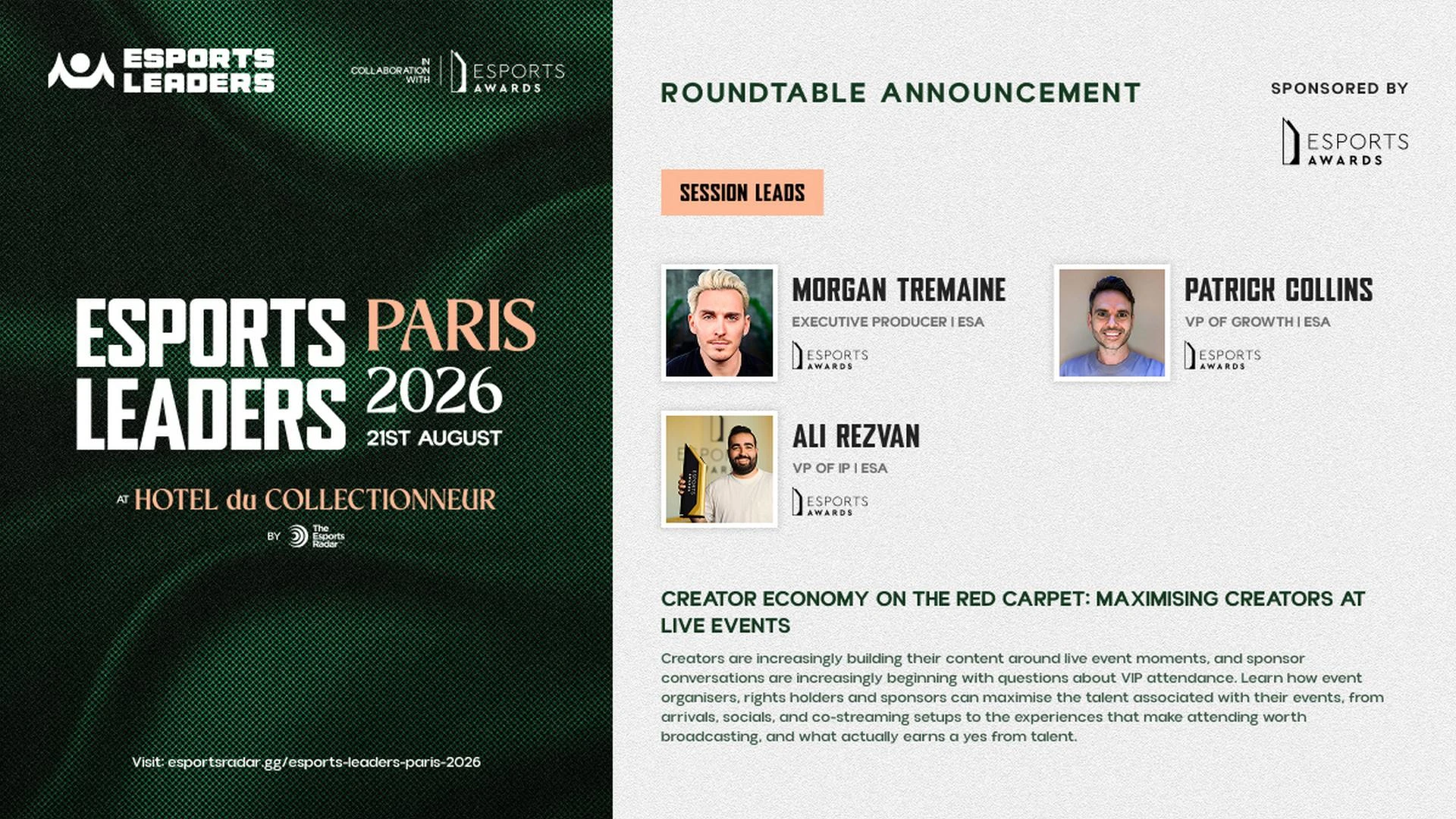 فعالية Esports Leaders Paris فعالية Esports Leaders Paris