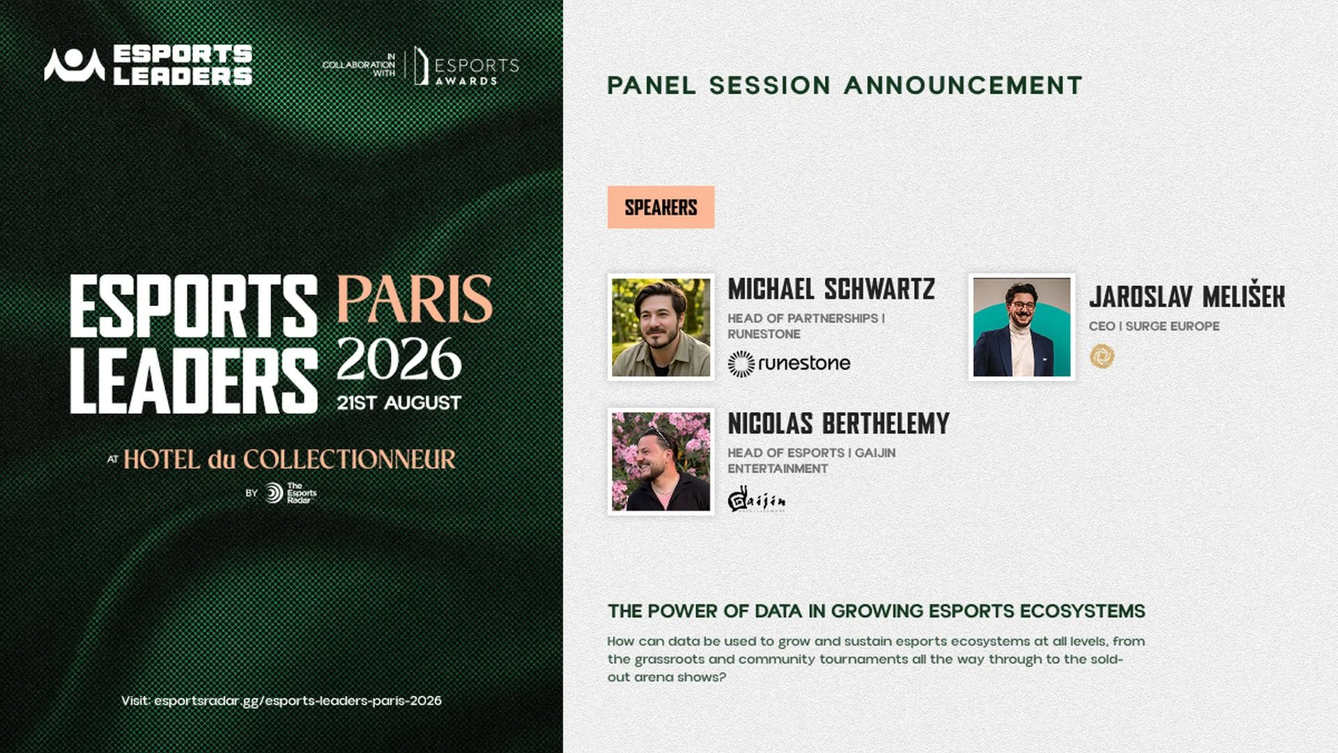 فعالية Esports Leaders Paris فعالية Esports Leaders Paris