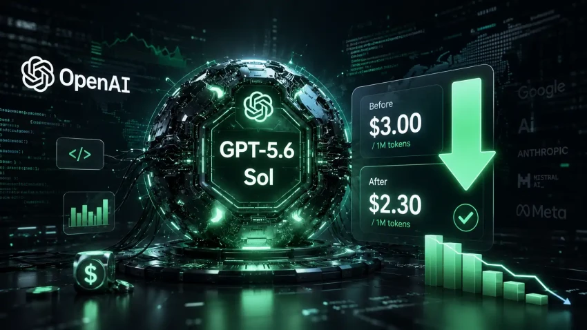 مع ضغط المنافسة | OpenAI تخفض أسعار GPT-5.6 Sol للمطورين بأكثر من 20%
