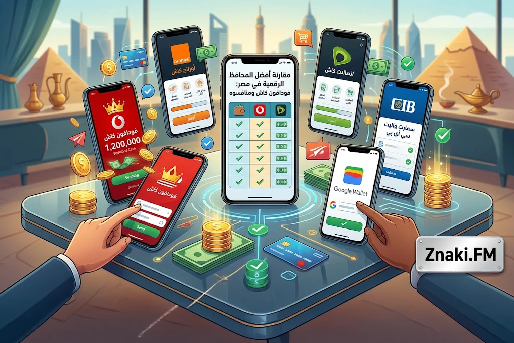 فودافون كاش ومنافسوه: مقارنة أفضل محافظ الدفع الرقمية في مصر