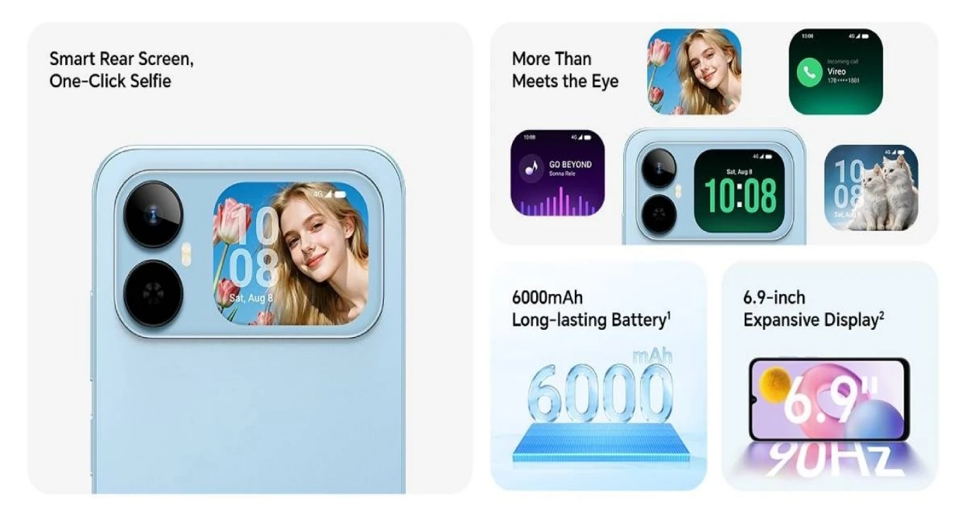 Honor Play20A يأتي بشاشة ثانية خلفية وشاشة 6.9 بوصة وبطارية 6000 مللي أمبير/ساعة - المصدر: Honor