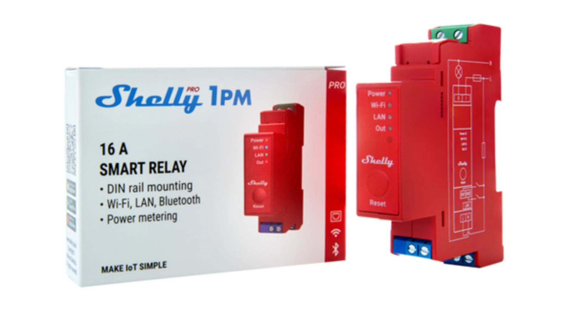 جهاز Shelly Pro 1PM - المصدر: us.shelly