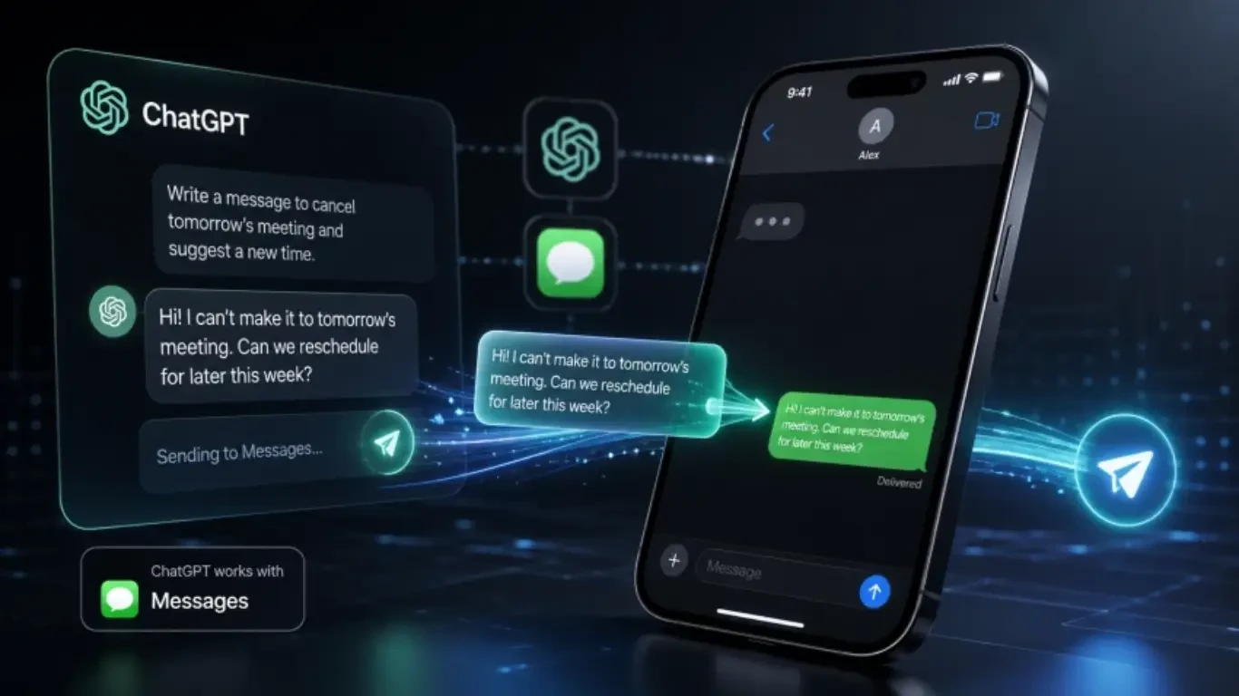 ChatGPT يكتب ويرسل رسائل آبل نيابة عنك