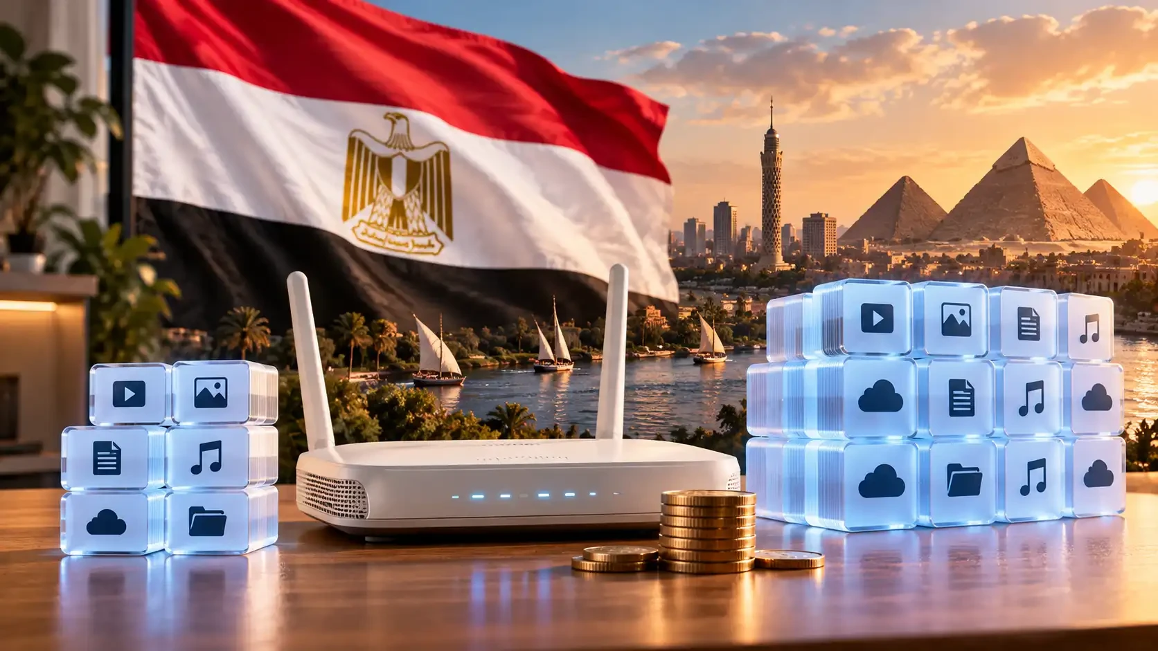مصر تضاعف باقة الإنترنت الأرضي إلى 100 جيجابايت بنفس السعر