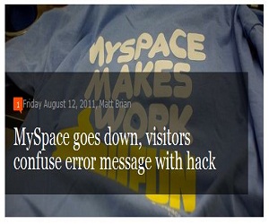 هل تعرض موقع myspace للهجوم