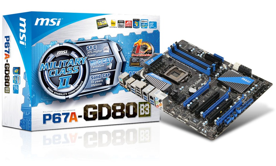 MSI تعلن عن لوحة P67A-GD80 بإصدار B3