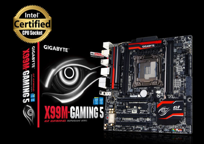 جيجابايت تقدم لوحتها X99M-Gaming 5 بتصميم Micro-ATX