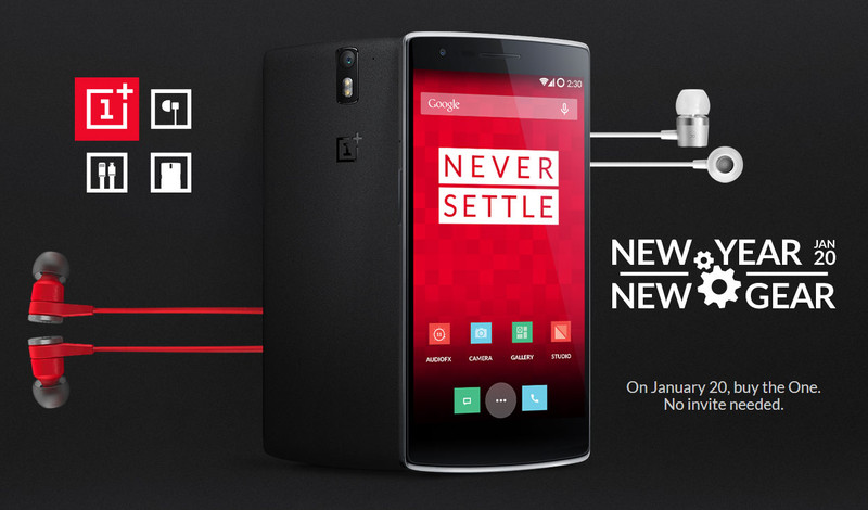 OnePlus One متاح اليوم 20 يناير 2015 بدون دعوات