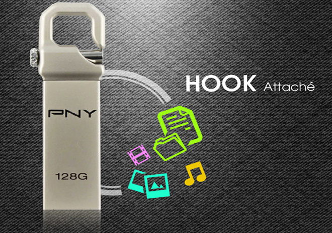 PNY تقدم ذاكرة فلاش Hook Attache USB 2.0 بسعة 128GB