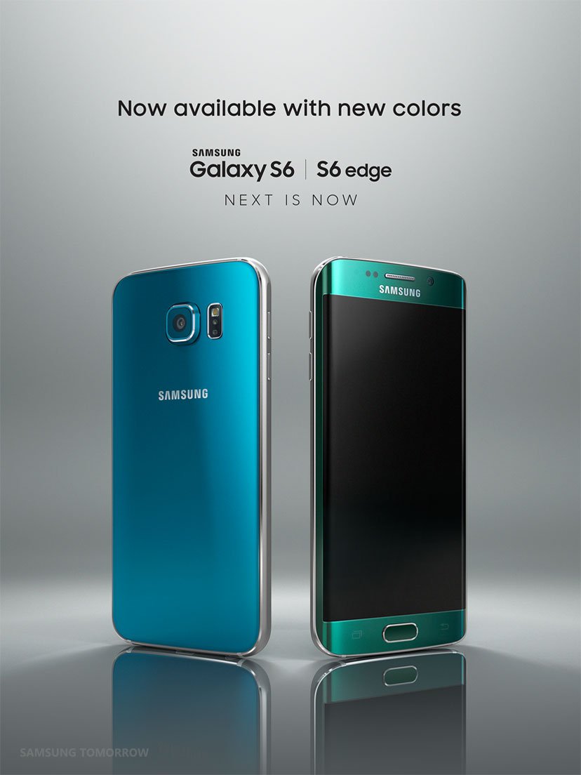 سامسونج تطلق ألوان جديدة من هاتفي Galaxy S6 و S6 Edge