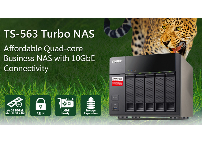 QNAP تقدم حلول تخزين TS-563 Turbo NAS