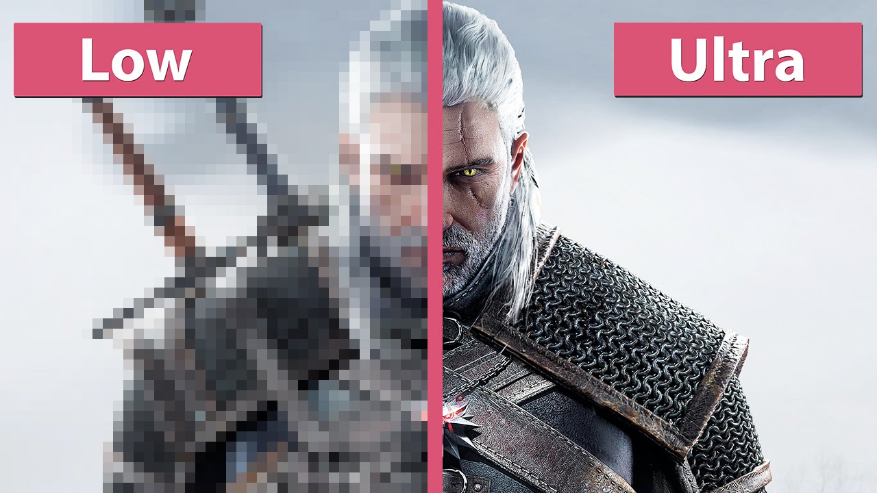 مقارنة بالصور لرسوميات لعبة The Witcher 3 على وضعي Ultra & Low