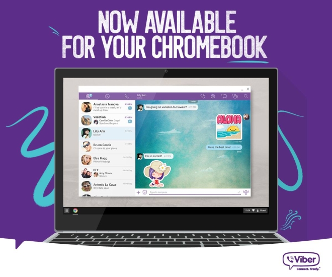 تطبيق Viber متوفر الآن على نظام تشغيل Chrome Os