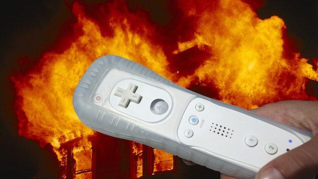 شخص احترق منزله المتنقل بسب جهاز الألعاب Wii