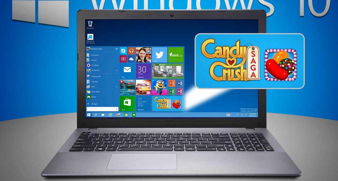 Candy Crush محملة مسبقاً على الإصدار النهائي من ويندوز 10