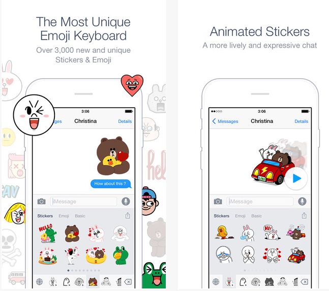 Line تطلق لوحة مفاتيح للرسومات التعبيرية على iOS