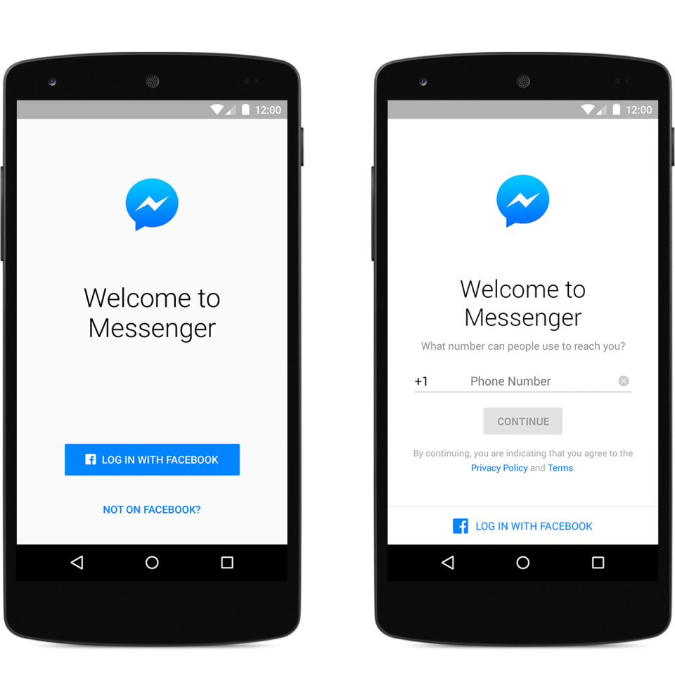 التسجيل فيMessenger لم يعد يحتاج إلى حساب فيسبوك