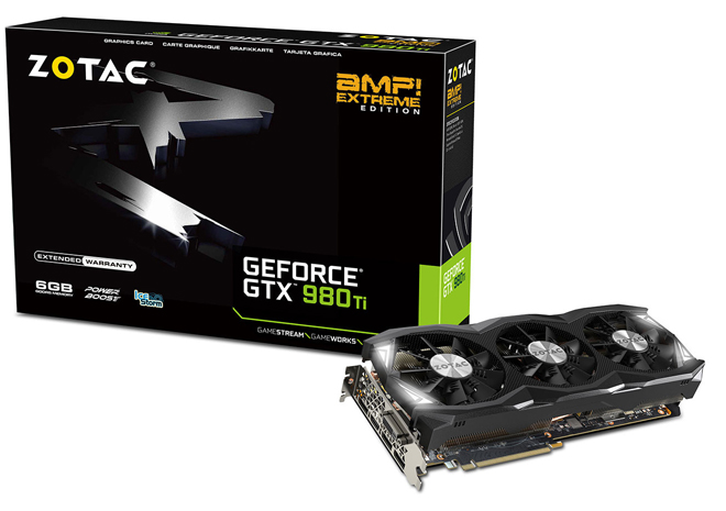 بطاقة ZOTAC GTX 980 Ti AMP E تتوفر بسعر 700 دولار