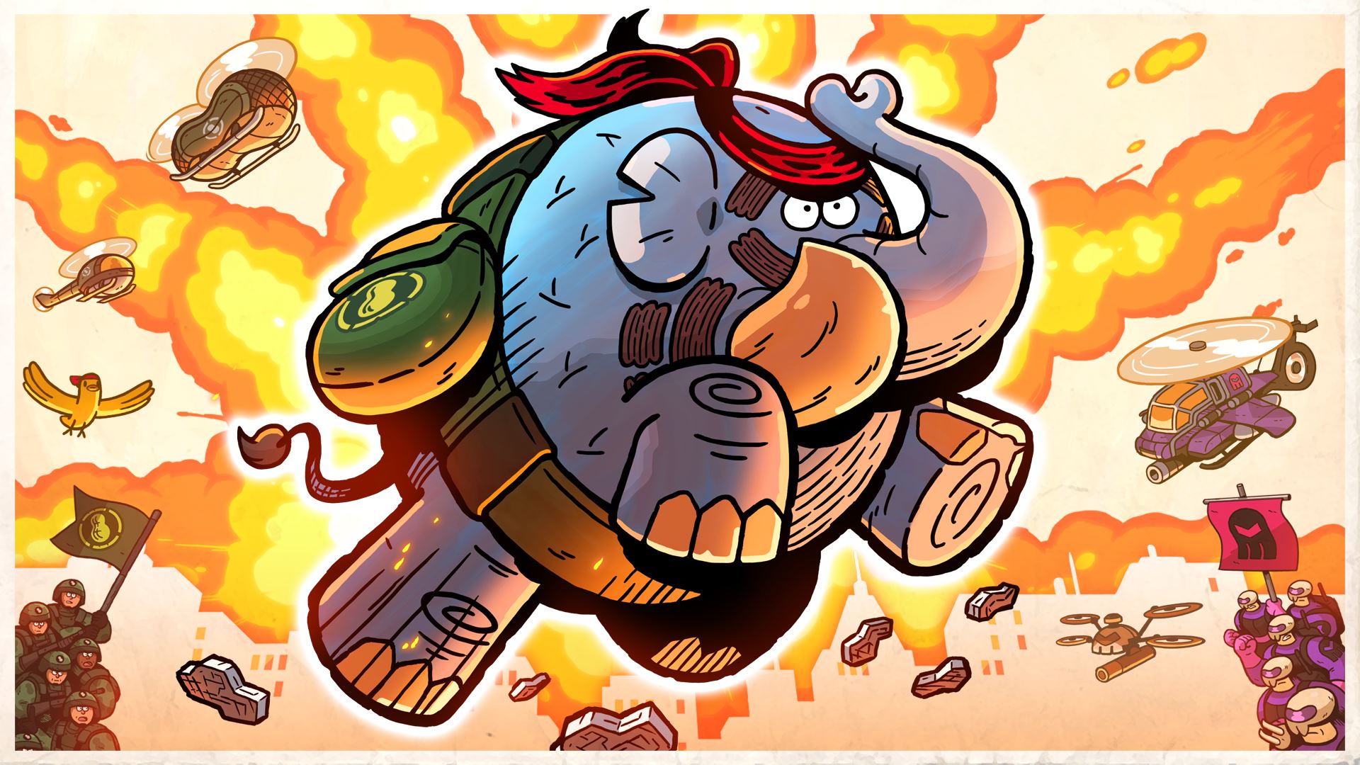 عرض إطلاق لعبة المنصات Tembo the Badass Elephant