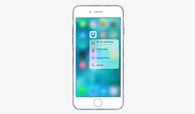 Dropbox يدعم ميزات iOS 9 الجديدة