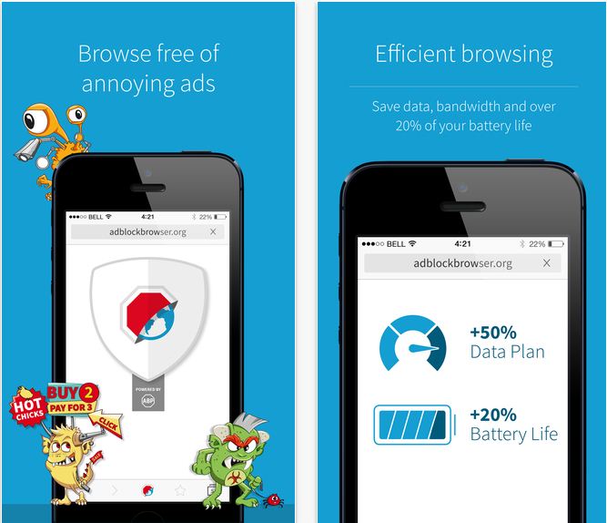 Adblock Browser لحجب الإعلانات على أجهزة أندرويد و iOS