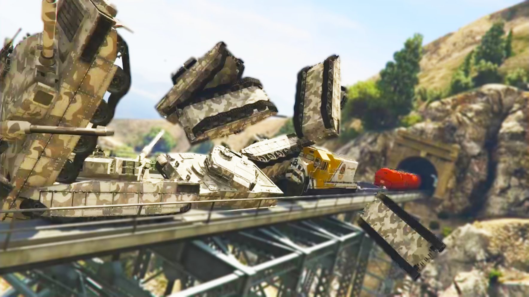 شاهد كيف تعاون الاعبين معاً لإيقاف قطار لعبة GTA V