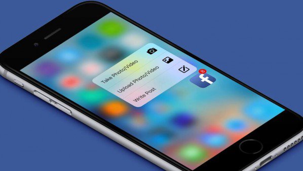 تطبيق فيسبوك على آيفون يدعم اللمس ثلاثي الأبعاد