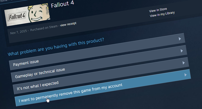 يمكنك الآن حذف أى لعبة من على حساب Steam الخاص بك نهائيا