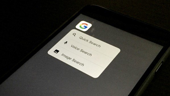 تطبيق جوجل على آيفون يدعم اللمس ثلاثي الأبعاد