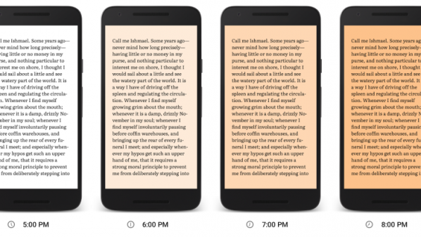 جوجل تحسن وضع القراءة الليلية في تطبيق Google Play Books