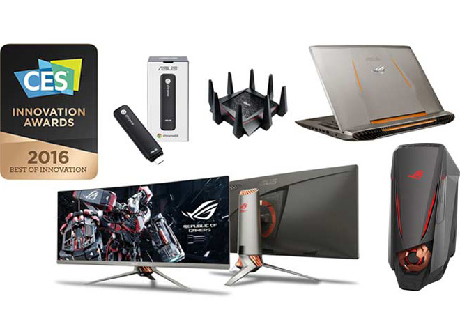 ASUS تربح 5 جوائر للابتكار في معرض CES 2016