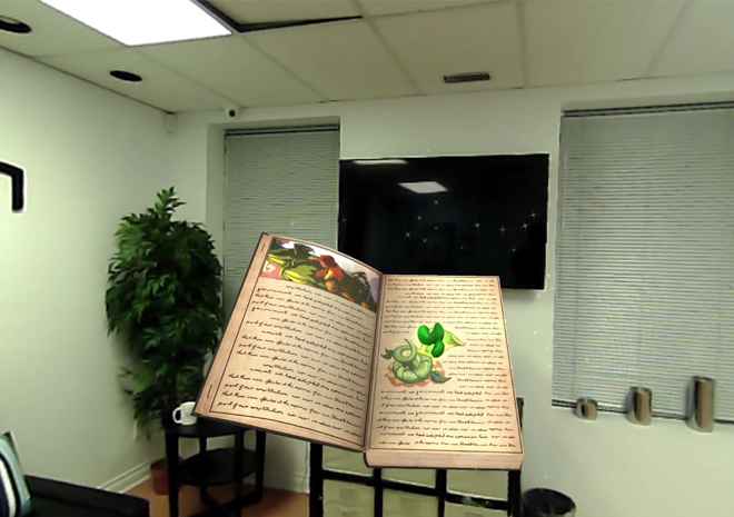 هل تم استخدام نظارة Sulon Q لتشغيل ديمو Sulon Magic Beans؟