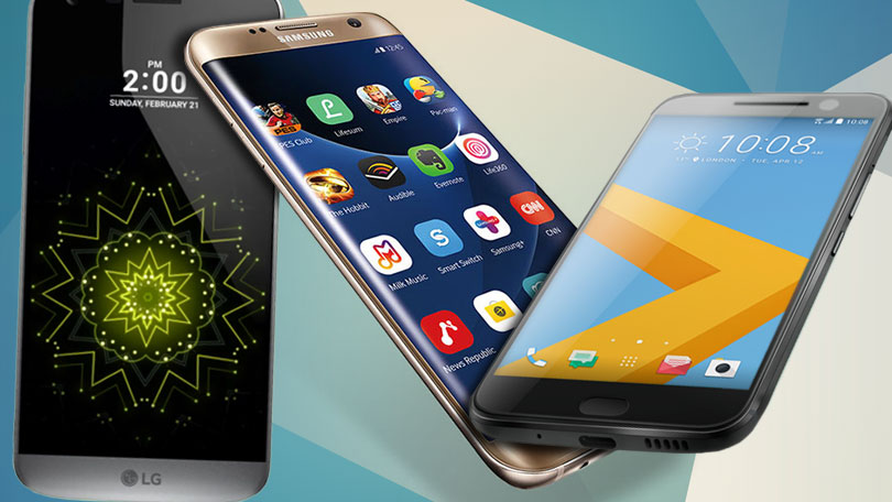 المقارنة الشاملة بين هاتف Galaxy S7 وLG G5 وHTC 10