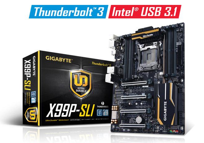 جيجابايت: لأول مرة بالعالم لوحة بشريحة X99 تتضمن منفذ Thunderbolt 3
